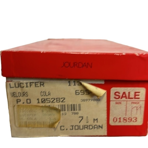 80s vintage Charles Jourdan Paris, brown suede heels, 7.5 inbox - Picture 8 of 8